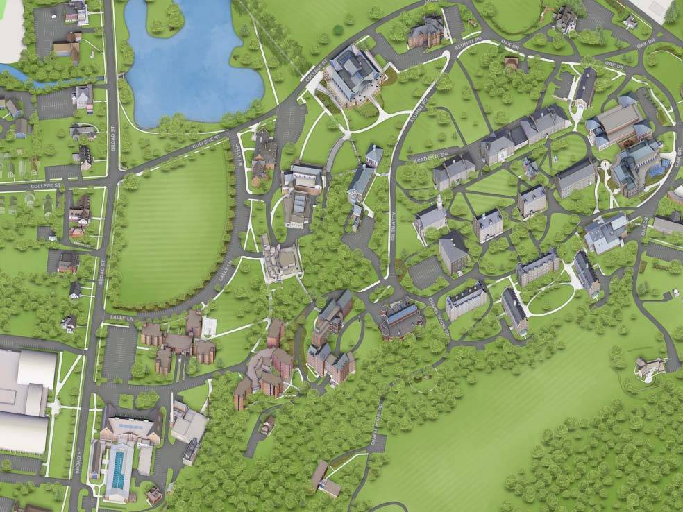Illustrated version of the 麻豆Porn Campus Map
